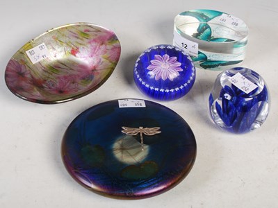 Lot 12 - An iridescent English-made glass form Art...