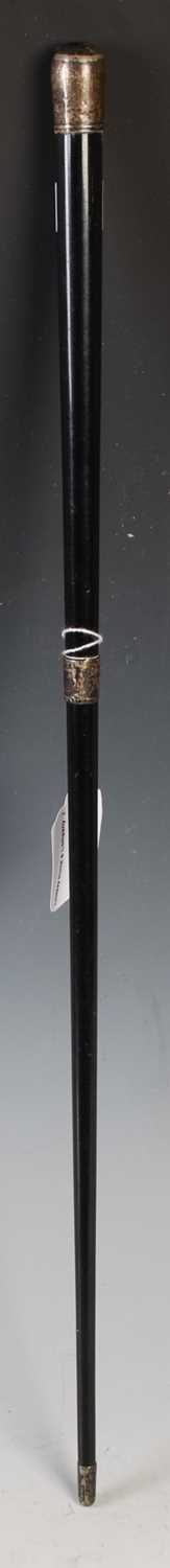 Lot 166 - An early 20th century silver mounted ebonised...