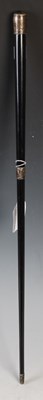 Lot 166 - An early 20th century silver mounted ebonised...