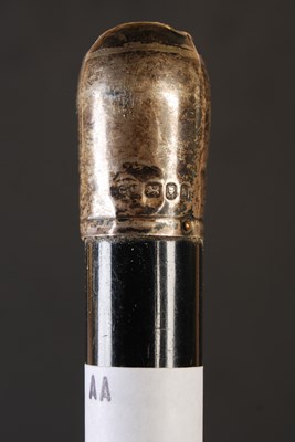 Lot 166 - An early 20th century silver mounted ebonised...