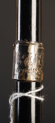 Lot 166 - An early 20th century silver mounted ebonised...