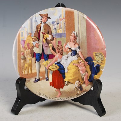Lot 8 - A transfer printed circular ceramic panel,...