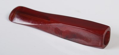 Lot 94 - A faux amber square-shaped cheroot holder with...