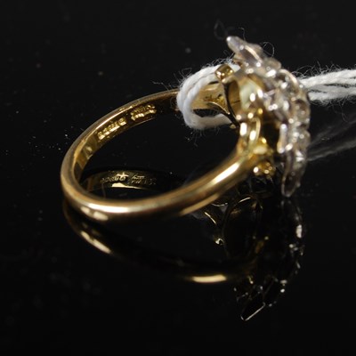 Lot 41 - An 18ct yellow gold, silver and diamond set...
