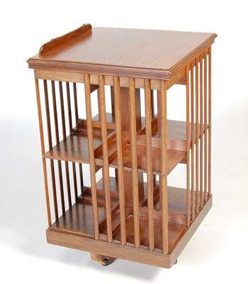 Lot 22 - A late 19th/ early 20th century oak revolving...