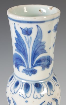Lot 573 - A Chinese porcelain blue and white bottle vase,...