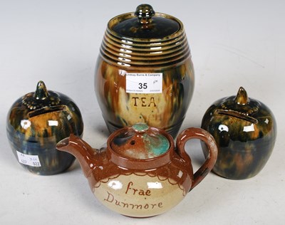 Lot 35 - A group of Scottish pottery to include a green,...