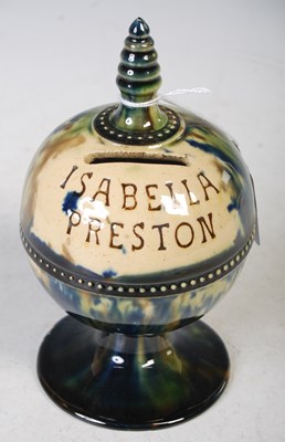 Lot 36 - A 19th century Scottish pottery money bank,...
