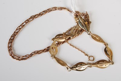 Lot 65 - Two 9ct gold bracelets, gross weight 12.5 grams.