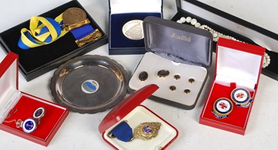 Lot 86 - A Birmingham silver and enamel 'Past President...