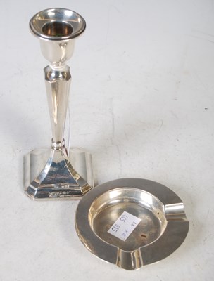 Lot 111 - A Birmingham silver candlestick, 15.5cm high,...