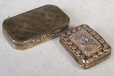 Lot 132 - Two antique silver vinaigrettes, one of...