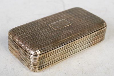 Lot 133 - A George III silver snuff box, London 1807, of...