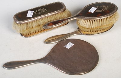 Lot 150 - A Birmingham silver handheld dressing table...