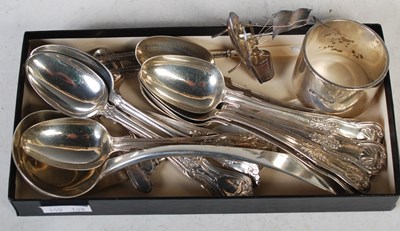 Lot 162 - A collection of silver to include nine London...