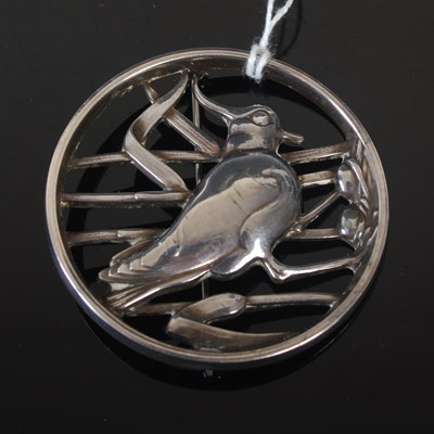 Lot 42E - Georg Jensen, a sterling silver circular...