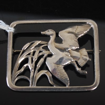 Lot 42G - Georg Jensen, a sterling silver brooch of...