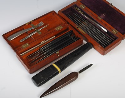Lot 398A - Medical interest: two antique mahogany cased...