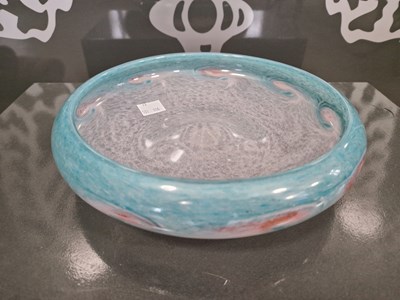 Lot 10 - A Vasart glass dish, probably shape Y, mottled...