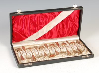 Lot 381K - A cased set of twelve early 20th century...