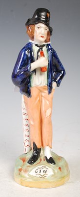 Lot 28 - A 19th century Staffordshire pottery...
