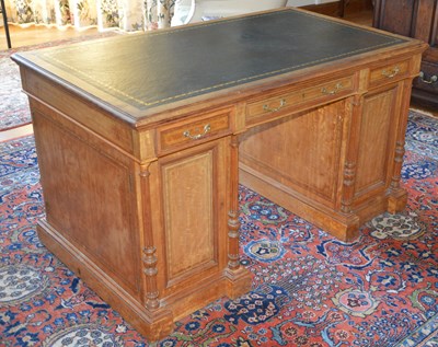 Lot 5A - A late 19th century satinwood, ebony and...