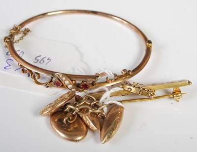 Lot 96 - A group of late 19th century yellow metal...