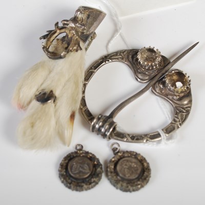 Lot 97 - An Edinburgh silver plaid brooch, makers mark...