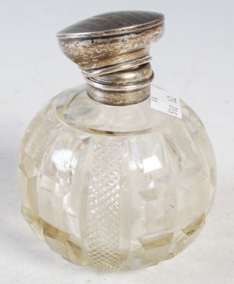 Lot 128 - A Birmingham silver mounted cut glass dressing...