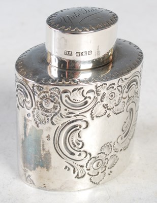 Lot 132 - A small Sheffield silver oval-shaped tea...