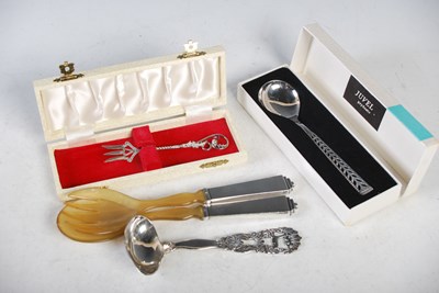 Lot 107 - A pair of Art Deco style Danish Sterling...