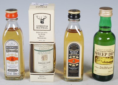 Lot 117A - Four whisky miniatures to include a boxed...