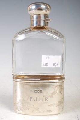 Lot 161A - A London silver mounted clear glass spirits...