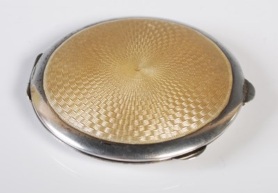 Lot 170 - A Birmingham silver and pale yellow enamel...
