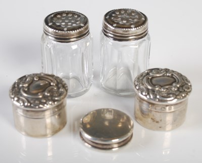 Lot 183 - A pair of small Birmingham silver...