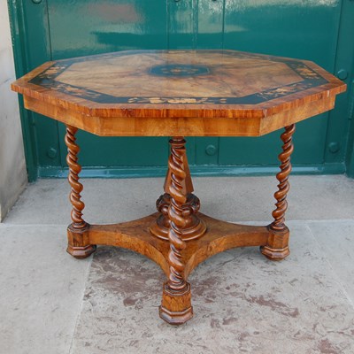 Lot 89C - A 19th century walnut and marquetry inlaid...