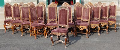 Lot 89M - A matched set of twenty nine upholstered high...