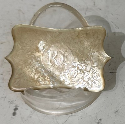 Lot 78 - An antique Chinese Mother of Pearl gaming...