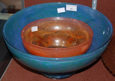 Lot 10 - A Monart footed bowl, probably shape ‘LB’,...