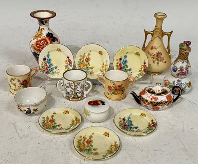 Lot 13 - A group of miniature porcelain wares to...