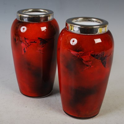 Lot 36 - A pair of vintage DG ware white metal mounted...