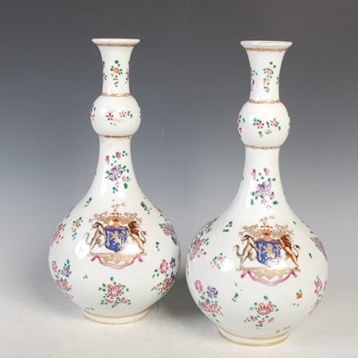 Lot 17 - A pair of Samson porcelain 'Famille Rose'...