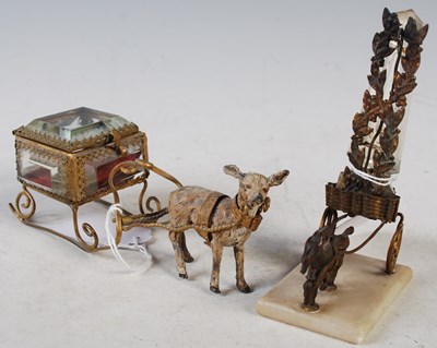 Lot 39 - A Palais Royale style casket of cube form,...