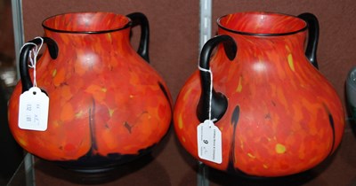 Lot 9 - A pair of 20th century Art Deco style glass...
