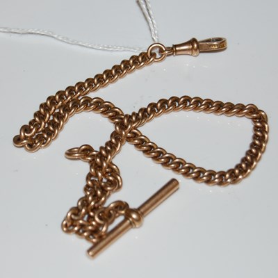 Lot 39 - A yellow metal Albert chain, 37.6 grams.