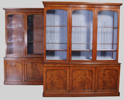 Lot 60 - A pair of 19th century mahogany bookcases, M....