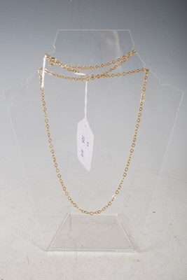 Lot 55 - A yellow metal necklace stamped, 9 k, gross...