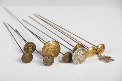 Lot 93 - Ten assorted regimental hat pins, mainly...