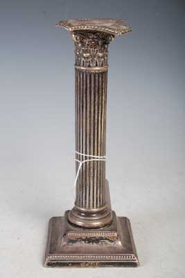 Lot 115 - A Birmingham silver Corinthian column...