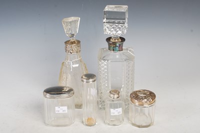 Lot 116 - A London silver mounted spirit decanter and...